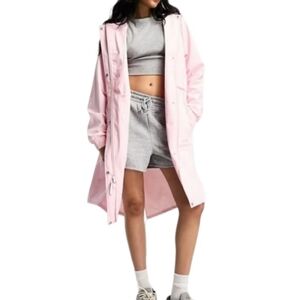 RAINS Woman's String Parka In Candy Raincoat Size Small 18550 NWT $155